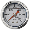 AutoMeter 2179 1-1/2" Liquid Filled Mechanical Direct Mount Pressure Gauge, 0-60 PSI, Silver
