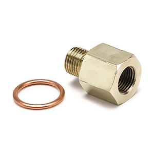 AutoMeter 2265 Brass Metric Adapter Fitting, 1/8" NPT Female to 10mm x 1 Male