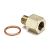 AutoMeter 2265 Brass Metric Adapter Fitting, 1/8" NPT Female to 10mm x 1 Male