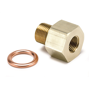 AutoMeter 2266 Brass Metric Adapter Fitting, 1/8" NPT Female to 12mm x 1 Male