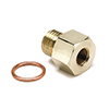 AutoMeter 2267 Brass Metric Adapter Fitting, 1/8" NPT Female to 14mm x 1.5 Male