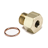 AutoMeter 2268 Brass Metric Adapter Fitting, 1/8" NPT Female to 16mm x 1.5 Male