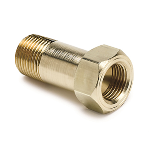AutoMeter 2271 Brass Temperature Adapter Fitting, 3/8" NPT Male to 5/8"-18 UNF Female