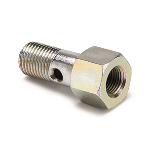 AutoMeter 2276 Metric Adapter Fitting, 12mm x 1.25 Banjo Bolt to 1/8" NPT