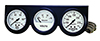 AutoMeter 2328 Auto Gage Mechanical 2-5/8" 3 Gauge Console, Oil Pressure / Water Temperature / Voltmeter, 100 PSI / 280 F / 16V