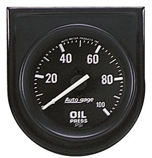 AutoMeter 2332 Auto Gage Mechanical 2-1/16" Oil Pressure Gauge, 0-100 PSI