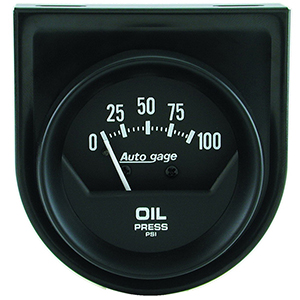 AutoMeter 2360 Auto Gage Mechanical 2-1/16" Oil Pressure Gauge, 0-100 PSI