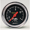 AutoMeter 2411 Traditional Chrome 2-1/16" Fuel Pressure Gauge, 0-15 PSI Mechanical