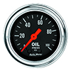 AutoMeter 2421 Traditional Chrome 2-1/16" Oil Pressure Gauge, 0-100 PSI Mechanical