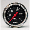 AutoMeter 2422 Traditional Chrome 2-1/16" Oil Pressure Gauge, 0-200 PSI Mechanical