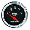 AutoMeter 2514 Traditional Chrome 2-1/16" Air-Core Fuel Level Gauge, 0-90 Ohms Electric