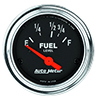 AutoMeter 2518 Traditional Chrome 2-1/16" Air-Core Fuel Level Gauge, 16-158 Ohms Electric