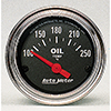 AutoMeter 2542 Traditional Chrome 2-1/16" Air-Core Oil Temperature Gauge, 100-250 F Electric