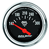 AutoMeter 2543 Traditional Chrome 2-1/16" Air-Core Oil Temperature Gauge, 140-300 F Electric