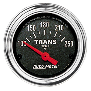 AutoMeter 2552 Traditional Chrome 2-1/16" Air-Core Transmission Temperature Gauge, 100-250 F Electric