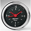 AutoMeter 2585 Traditional Chrome 2-1/16" Quartz 12 Hour Clock Gauge Electric