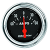 AutoMeter 2586 Traditional Chrome 2-1/16" Air-Core Ammeter Gauge, 60-0-60 AMPS Electric
