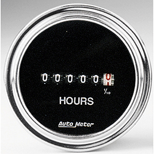 AutoMeter 2587 Traditional Chrome 2-1/16" Air-Core Hourmeter Gauge Electric