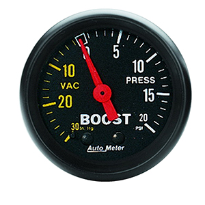 AutoMeter 2601 Z-Series 2-1/16" Boost/Vacuum Gauge, 30in HG / 20 PSI Mechanical
