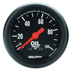 AutoMeter 2604 Z-Series 2-1/16" Oil Pressure Gauge, 0-100 PSI Mechanical
