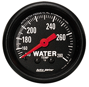 AutoMeter 2606 Z-Series 2-1/16" Water Temperature Gauge, 140-280 F Mechanical