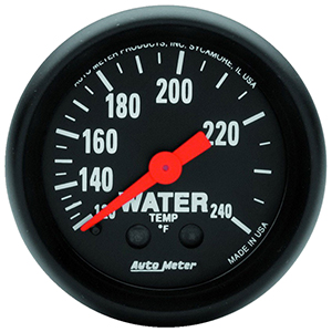AutoMeter 2607 Z-Series 2-1/16" Water Temperature Gauge, 120-240 F Mechanical