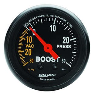 AutoMeter 2614 Z-Series 2-1/16" Boost/Vacuum Gauge, 30in HG / 30 PSI Mechanical