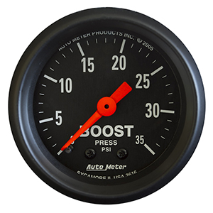 AutoMeter 2616 Z-Series 2-1/16" Boost Gauge, 0-35 PSI Mechanical
