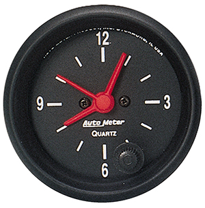 AutoMeter 2632 Z-Series 2-1/16" Quartz 12 Hour Clock Gauge Electric