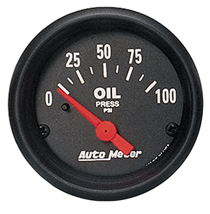 AutoMeter 2634 Z-Series 2-1/16" Air-Core Oil Pressure Gauge, 0-100 PSI Electric