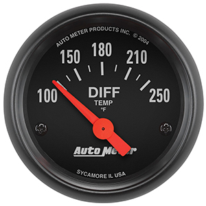 AutoMeter 2636 Z-Series 2-1/16" Air-Core Differential Temperature Gauge, 100-250 F Electric