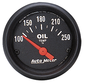 AutoMeter 2638 Z-Series 2-1/16" Air-Core Oil Temperature Gauge, 100-250 F Electric