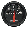 AutoMeter 2644 Z-Series 2-1/16" Air-Core Ammeter Gauge, 60-0-60 AMPS Electric