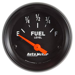 AutoMeter 2652 Z-Series 2-1/16" In Dash Linear Fuel Level Gauge, 73-10 Ohms Electric