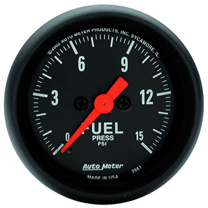 AutoMeter 2661 Z-Series 2-1/16" Digital Stepper Motor Fuel Pressure Gauge, 0-15 PSI Electric
