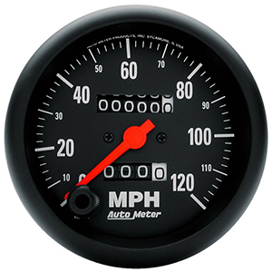 AutoMeter 2692 Z-Series 3-3/8" Speedometer Gauge, 0-120 MPH Mechanical