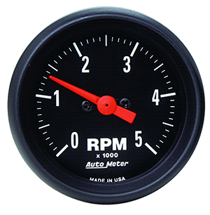 AutoMeter 2697 Z-Series 2-1/16" Air-Core In-Dash Tachometer Gauge, 0-5,000  RPM Electric