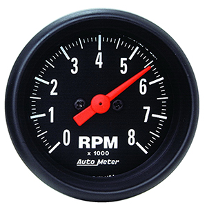 AutoMeter 2698 Z-Series 2-1/16" Air-Core In-Dash Tachometer Gauge, 0-8,000  RPM Electric