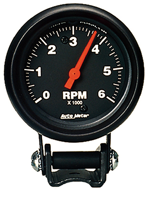 AutoMeter 2891 Z-Series 2-5/8" Air-Core Pedestal Tachometer Gauge, 0-6,000  RPM Electric