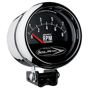 AutoMeter 2897 Traditional Chrome 3-3/4" Air-Core Pedestal Tachometer Gauge, 0-8,000  RPM Electric