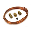 AutoMeter 3224 1/8" Diameter Copper Tubing, 6-Feet Long with 1/8" NPTF Brass Compression Fittings