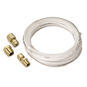 AutoMeter 3226 1/8'' Diameter Nylon Tubing, 12-Feet Long with 1/8" NPTF Brass Compression Fittings