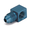 AutoMeter 3278 90 Degree Blue Anodized Aluminum Gauge Fitting, 1/8" NPTF Female to -4AN Male