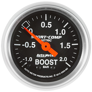 AutoMeter 3303-M2 Sport-Comp Mechanical 2-1/16" Boost-Vac Gauge