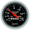 AutoMeter 3303-J Sport-Comp Mechanical 2-1/16" Boost / Vacuum Gauge, 60 CM / HG-2.0 KG / CM2