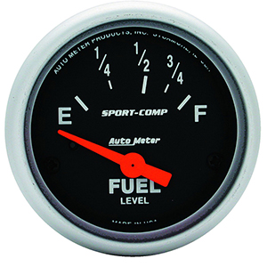 AutoMeter 3315 Sport-Comp Electrical 2-1/16" Fuel Level Gauge, 73-10 Ohms