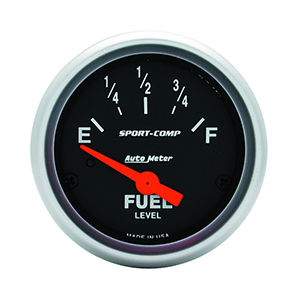 AutoMeter 3316 Sport-Comp Electrical 2-1/16" Fuel Level Gauge, 240-33 Ohms SSE