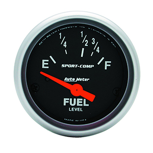 AutoMeter 3318 Sport-Comp Electrical 2-1/16" Fuel Level Gauge, 16-158 Ohms