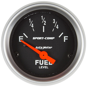 AutoMeter 3319 Sport-Comp Electrical 2-1/16" Fuel Level Gauge, 73-10 Ohms Linear