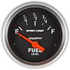 AutoMeter 3319 Sport-Comp Electrical 2-1/16" Fuel Level Gauge, 73-10 Ohms Linear